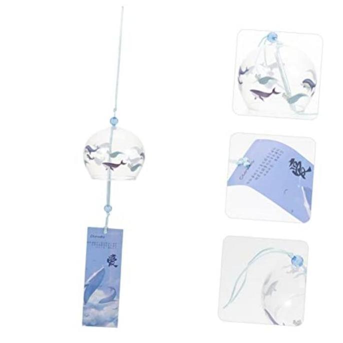SASCALA Lonceng Angin Jepang Glass Wind Chime Gantung Lonceng Angin Mobil