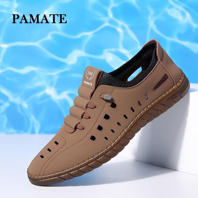 [PAMATE]Sepatu Casual Slip On Pria Anti Slip Nyaman Sepanjang Hari, Tahan Lama & Elegan Flat Shoes