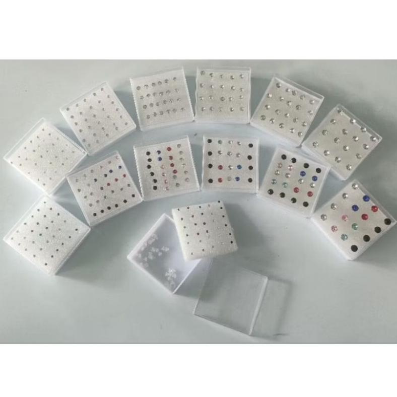 TERBARU GIWANG/ANTING TINDIK PLASTIK,PERMATA/HARGA (PERBOX)