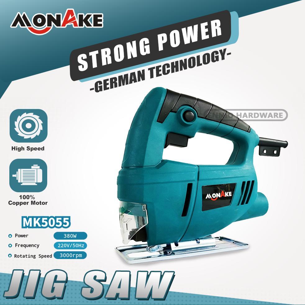 Promo MONAKE Alat Jerman Mesin Jigsaw Gergaji Triplek Potong Kayu Listrik Jig Saw Machine