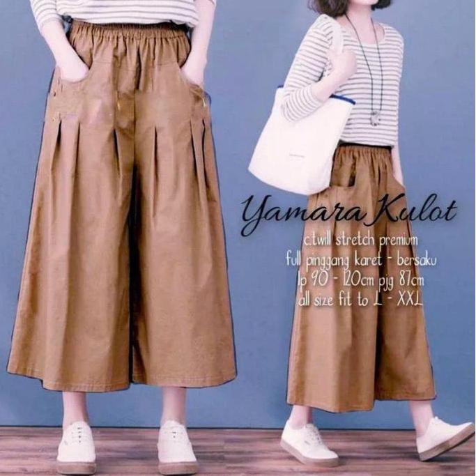 Celana Kulot Payung / Celana Kulot Linen Jumbo / Celana Kulot Wanita Best Seller Muat BB 40-85 Kg Ka