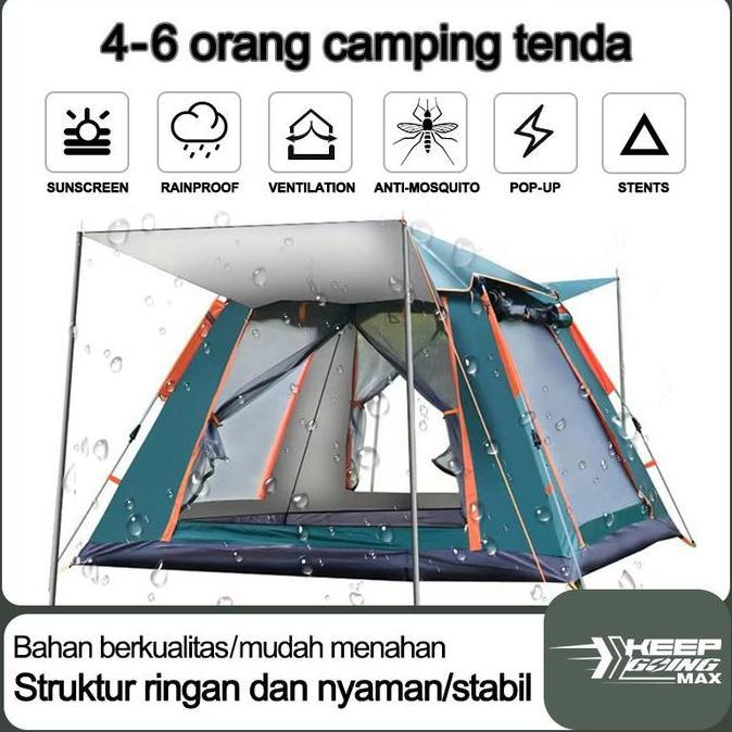 afilama_cord - Tenda Camping 4-6 Orang/Portable Waterproof Camping Tent/Tenda berkemah gunung