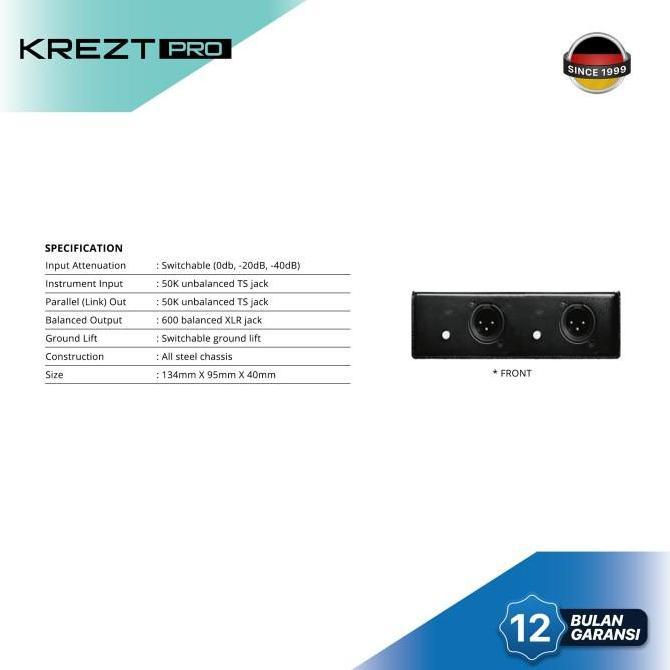 Direct Box Krezt Pro Db-02 Passive Stereo Di Box Pasif