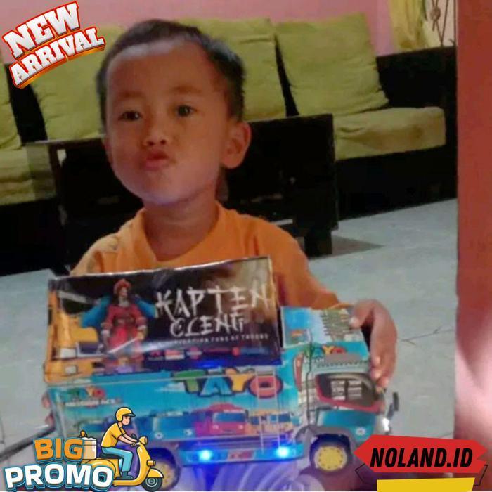 Truk Oleng Mainan Miniatur Truk Ada Lampu Dan Terpal