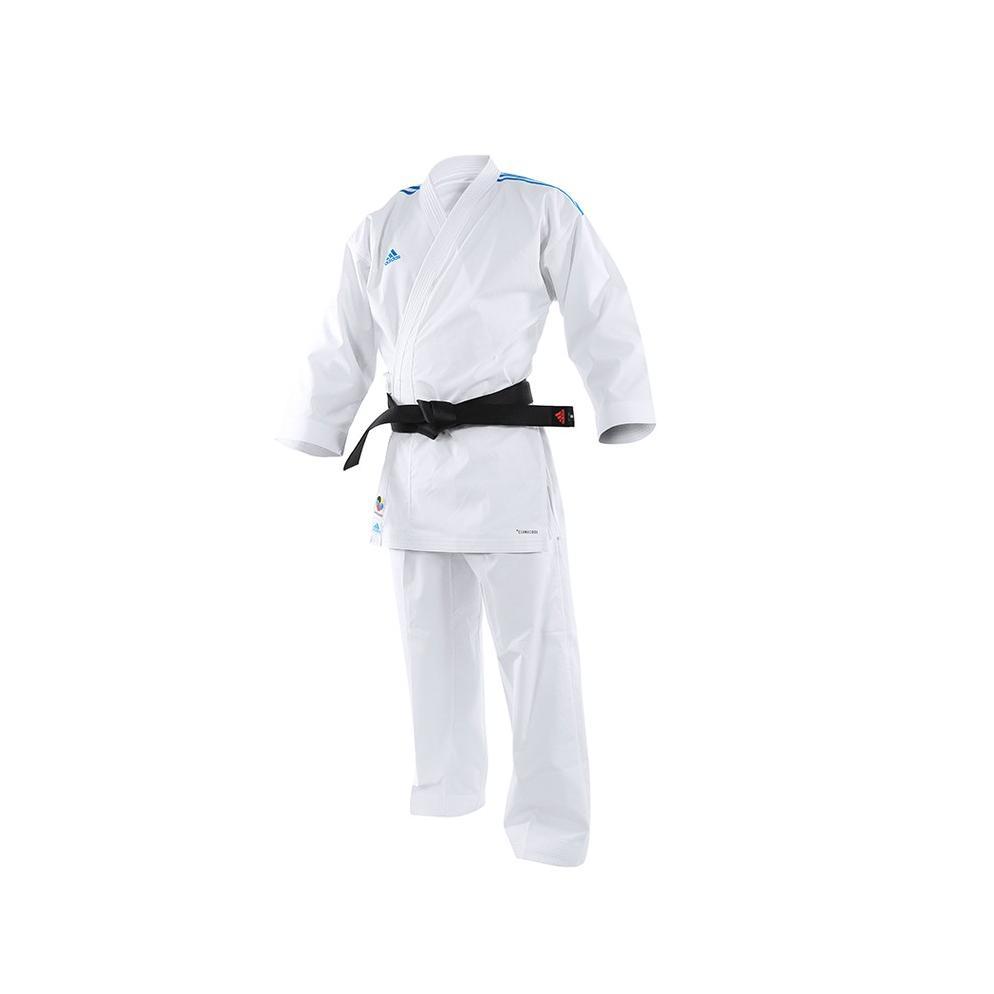 Karate Adidas Gi Adizero Stripped Blue Tanpa Sabuk - Adidas Seragam Baju Karate Garis Biru Original