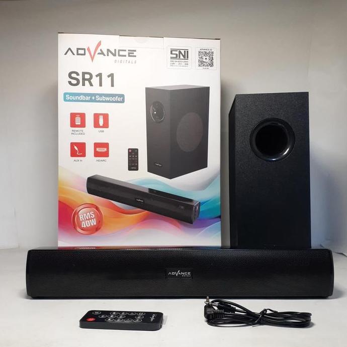 Speaker Soundbar / Speaker Bluetooh Aktif Advance Sr-11 Super Bass / Speaker Aktif Subwoofer Theater