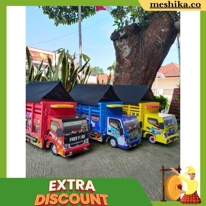 Truk Oleng Miniatur Wahyuabadi Kayu Asli Jumbo Besar Pintu Belakng Bisa Dibuka