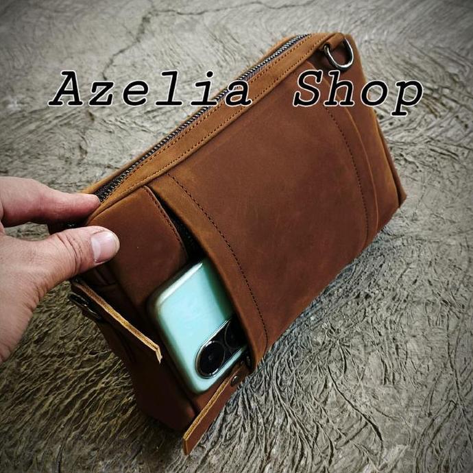 Hand bags/Tas Selempang Pria/wanita Kulit Sapi Asli Crazy Horse