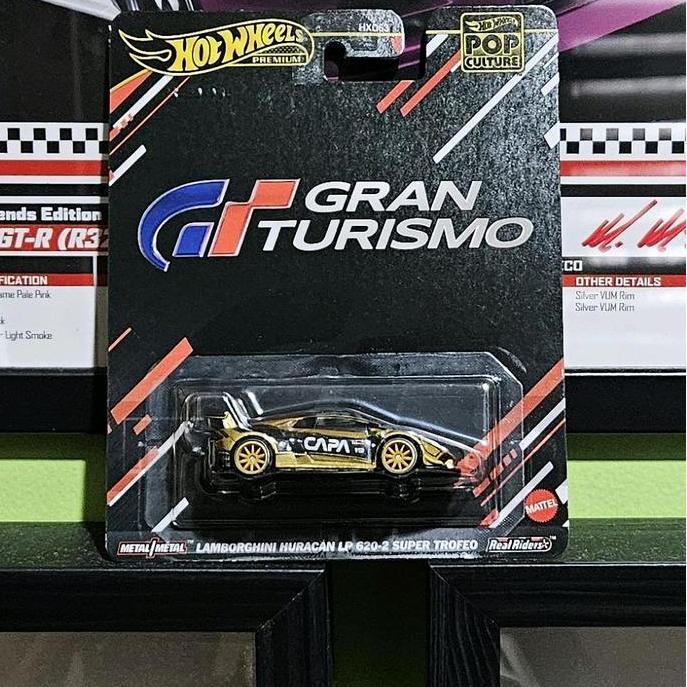 ORIGINAL HOTWHEEL PREMIUM POP CULTURE GRAN TURISMO LAMBORGHINI HURACAN LP 620-2  SUPER TROFEO GOLD