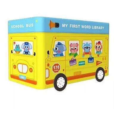 Saalin My First Word Library School Bus mainan edukasi anak Flash Card