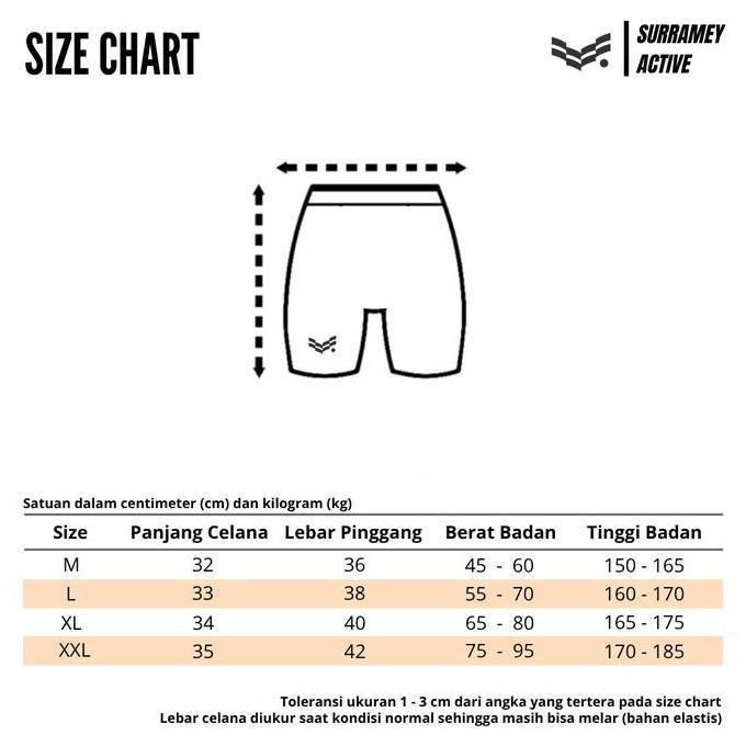 HOT DEAL - Surramey Active Celana Pendek Legging 2 in 1 Sport Compression Light Pants With Pocket Sh