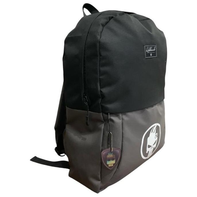 Kiddrock Backpack Tas Ransel Hitam Pria Wanita