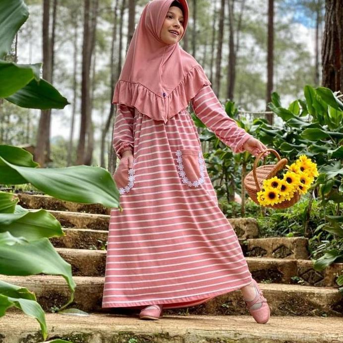 Jilbab Anak Aisyah Raggakids Warna "Dusty Pink"(2-14th)