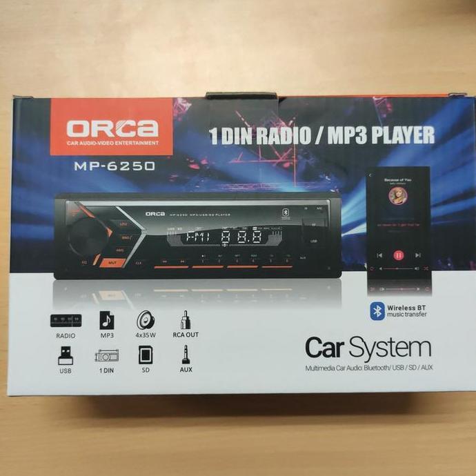 AUDIOCUPU / ORCA TAPE SINGLE DIN / TAPE MOBIL ORCA MP 6250 / TAPE ORCA SINGLE DIN