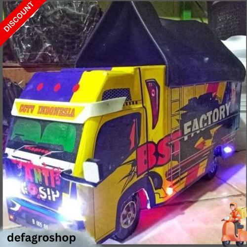 Truk Oleng Anti Gosip Miniatur Truk Lampu Terpal Termurah