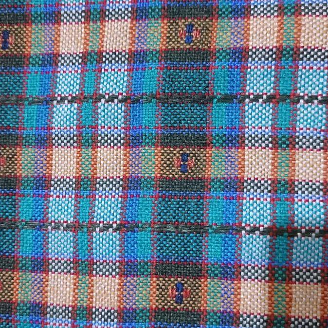 Ready Kain Jok Mobil Bahan Fabric Tartan Kotak Biru cocok untuk mobil 90 an
