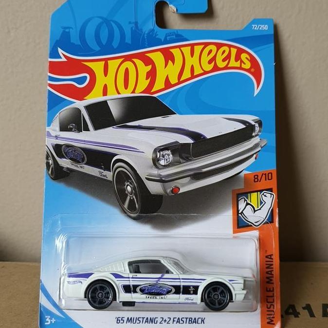 ORIGINAL HOTWHEELS 65 MUSTANG 2+2 FASTBACK WHITE