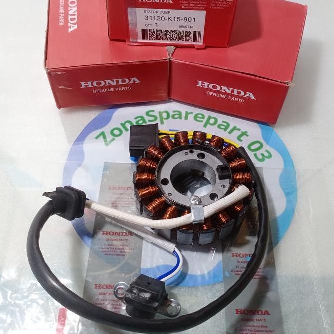 STATOR ASSY 18 MATA COMP K15 HONDA CB 150 / VERZA SPULL SPUL MOTOR CB 150 / VERZA Motorcycle Sparepa
