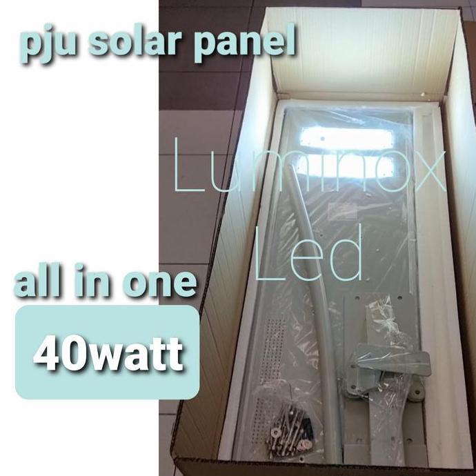 lampu pju led solar panel surya 40watt 40w 40 watt 40 w jalan led smd