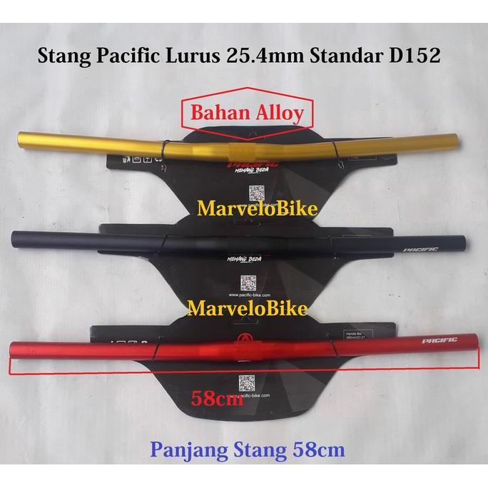 HandleBar Flat Bar Pacific Stang Sepeda Lipat MTB Pacific 25.4mm Lurus