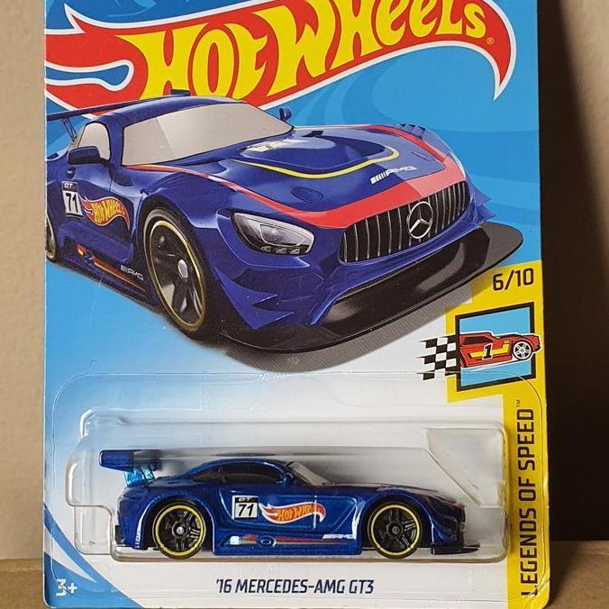 Original Hotwheels 16 Mercedes AMG GT3 Blue