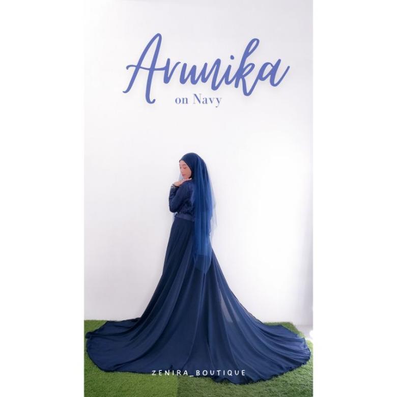 Best Seller Arunika Wedding Dress Free Veil / Gaun Pernikahan Putih / Akad / Prewedding Couple
