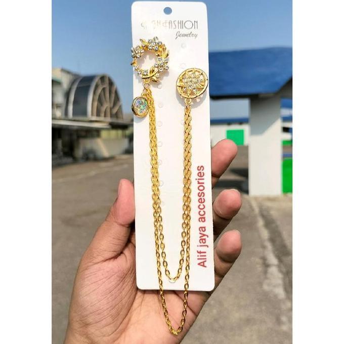 bros rantai kebaya / bros kebaya janggan / bros jas pin / bros betawi Clips Elegan Wanita LS