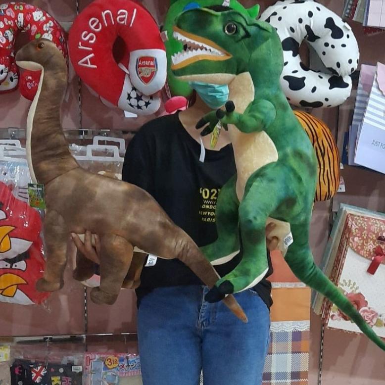 BONEKA DINOSAURUS TREX TYREX T-REX BRONTOSAURUS BESAR L JUMBO ORIGINAL SEULGI Diskon
