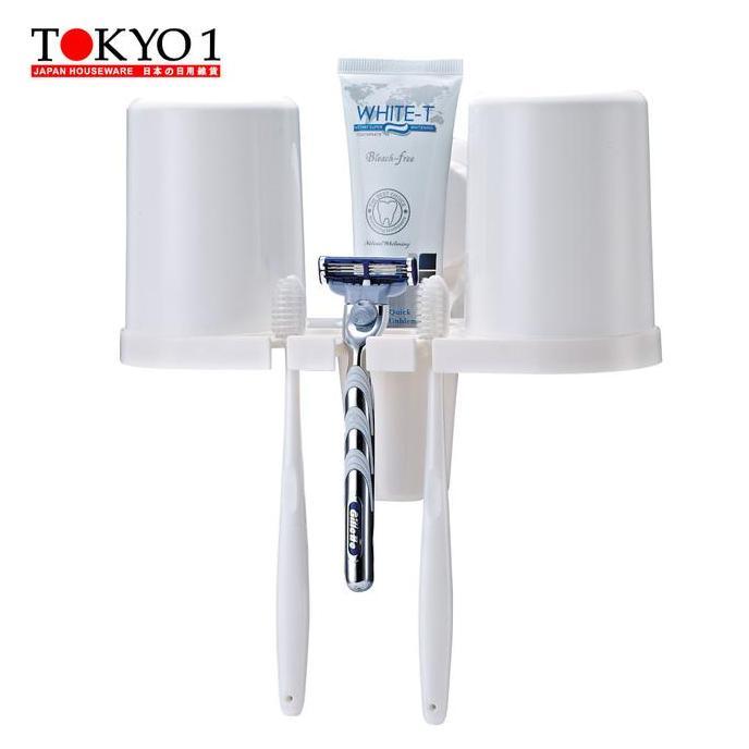 Tokyo1 dispenser odol dan tempat sikat gigi Couple Hanging Mug 921822