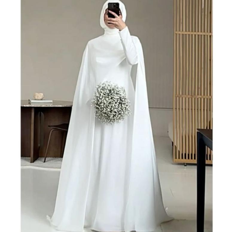 Best Seller Dress Syar'I Gaun Akad Gaun Pengantin Syar'I Gaun Pengantin Malaysia Dress Pengantin