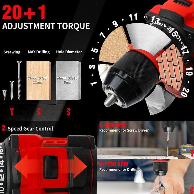 Sale Jld 16.8V Cordless Bor Brushless Mesin Bor Listrik 13Mm Cordless Drill Set Heavy Duty Drillbits