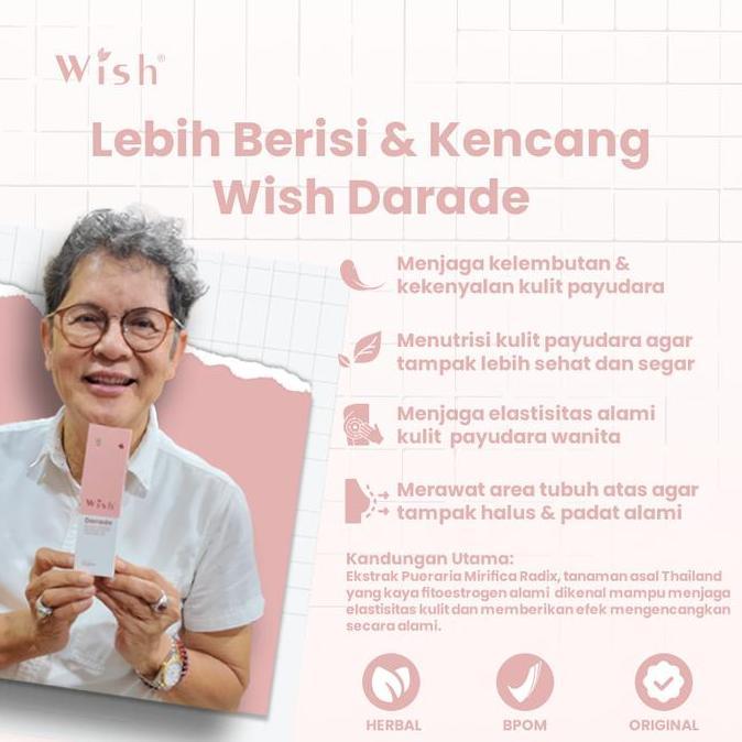 Promo Wish Darade - Untuk Kulit Payudara Wanita Lebih Kenyal Lembut & Sehat Alami Ekstrak Pueraria M