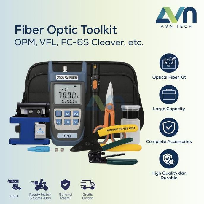 Erikasyafa - Optical Fiber Kit FTTH Tool Kit 1 Set Tool set Toolkit FO Fiber Optik