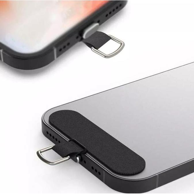 Tutup Penutup Charger Anti Debu Dust Plug Tipe C Type C Gantungan Tali Pengait Leher Tangan Lanyard