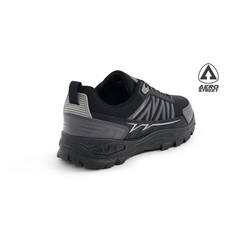 premium aerostreet trex outdoor shoes unisex hitam/hitam/abu sepatu boots pria wanita sporty aktivit