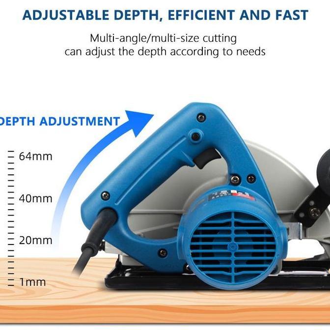 Murah Reaim Mesin Potong Kayu Gergaji 900W Mesin Circular Saw 7.28 Inch Untuk Potong Kayu Pemakaian 