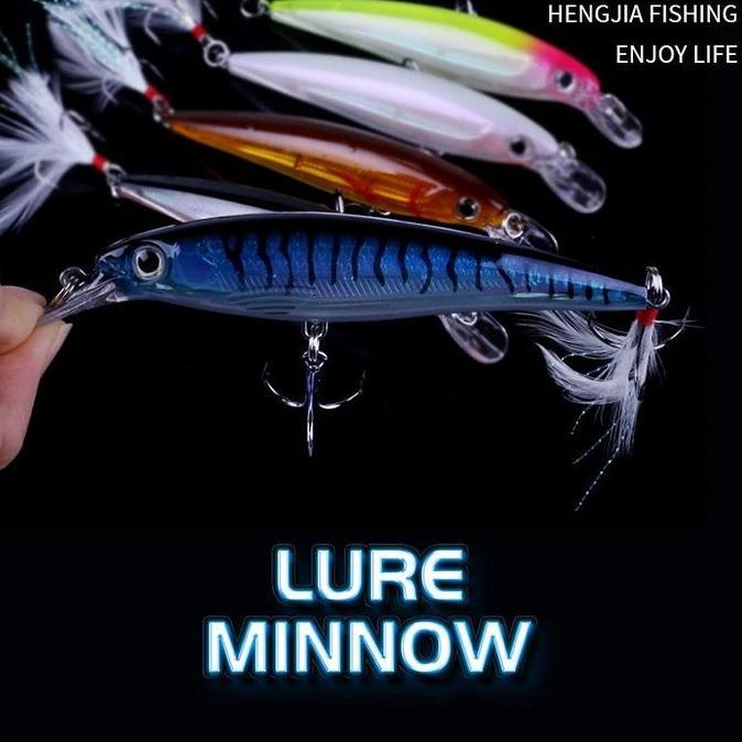 Umpan Pancing Ikan Umpan Bentuk Ikan Buatan Lure Minnow Premium Laut