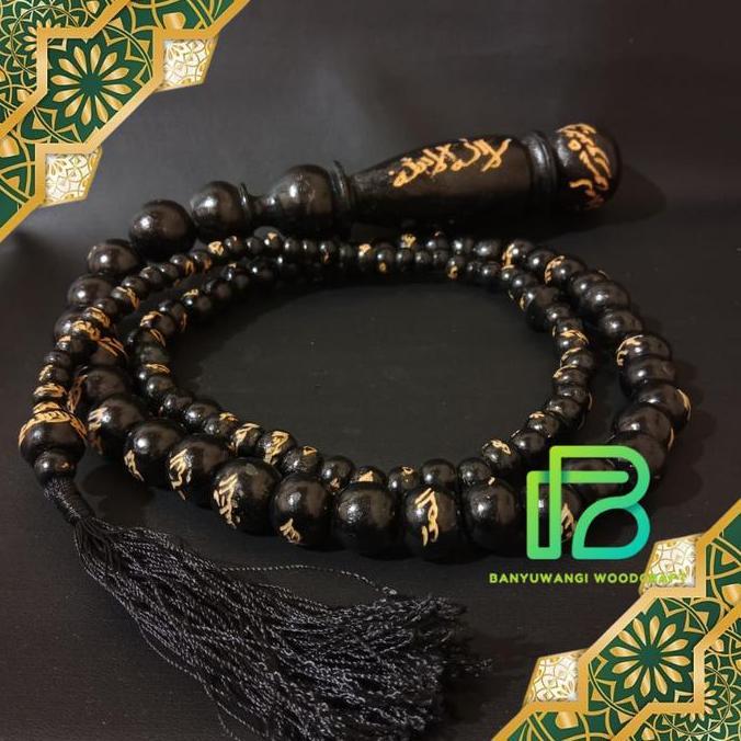 Tasbih cemeti asmaul husna cambuk asmaul husna 99butir Banyuwangi Wood