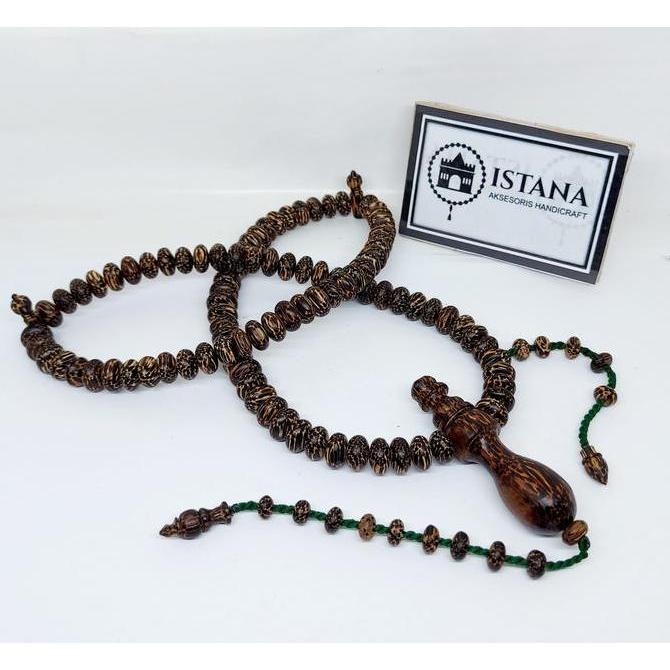 tasbih kayu liwung hitam model kepala tasbih terbaru