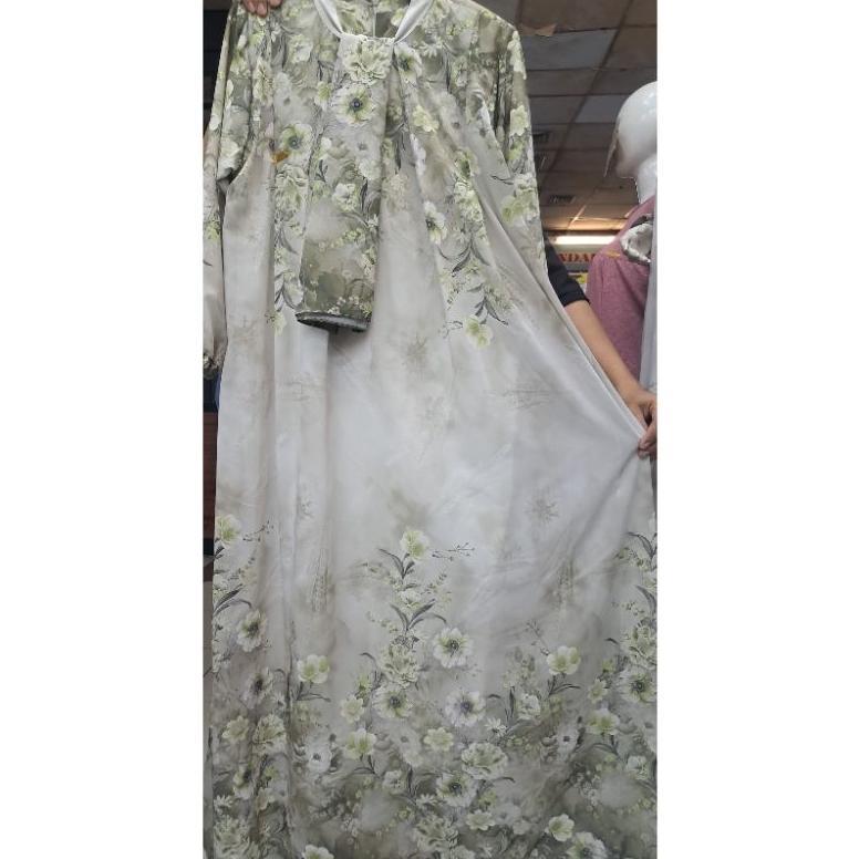 Hemat Gamis One Set Hijab Ceruty Baby Doll/Gamis Hijab Terbaru/Gamis Muslimah One Set Hijab