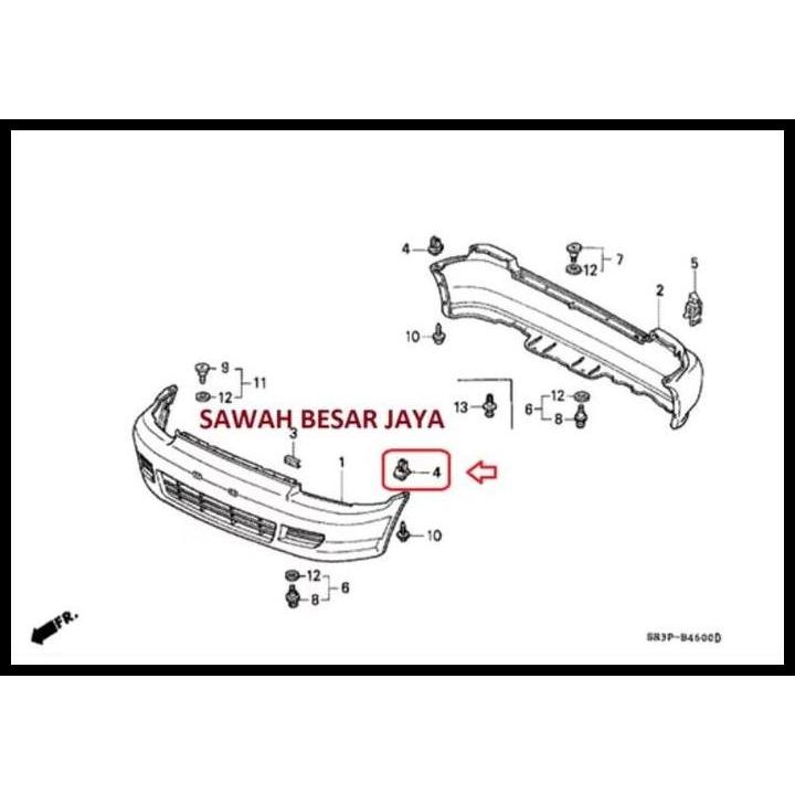 DISKON GROMMET GROMET KLIP KANCING BUMPER DEPAN CIVIC ESTILO GENIO SR3 SR4 !!!!