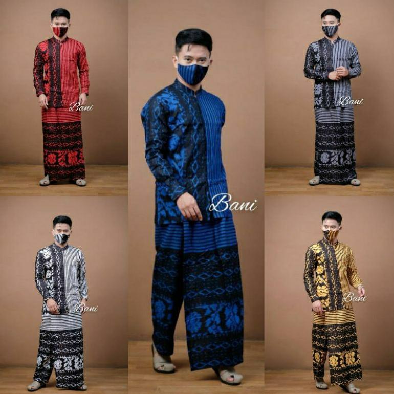 TERMURAH BAJU KOKO PRIA_SET SARUNG KOKO DAN SARUNG CELANA KOKO PAKAIAN MUSLIM PRIA