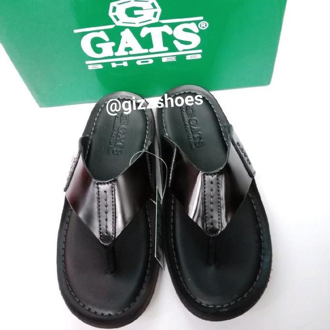 New Sandal Jepit Pria Cowok Cowo Laki-laki Kulit Murah Gat's Gats HG-282 Hitam Black