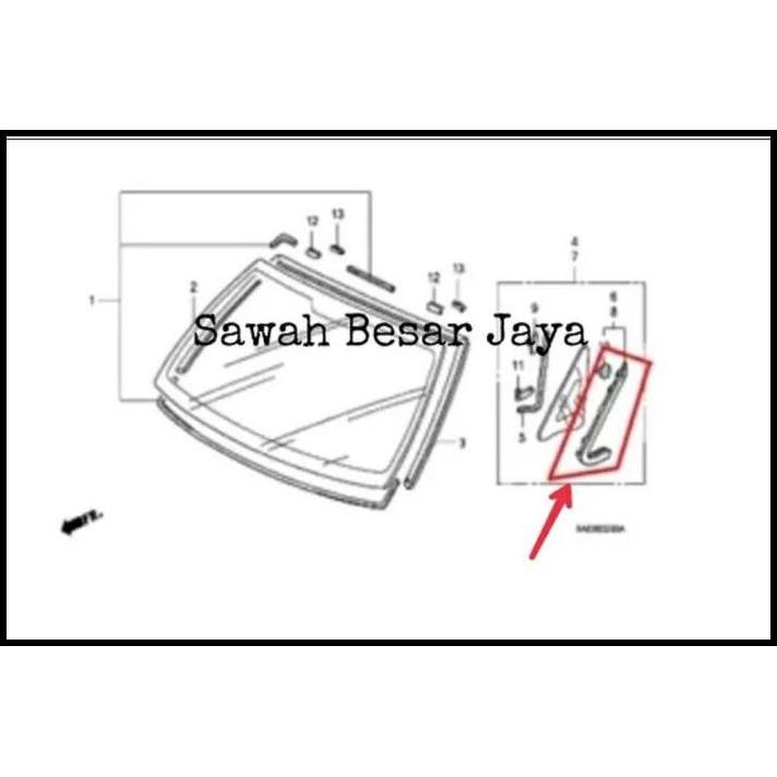 TERBARU BRACKET BREKET COVER LIST KARET KACA MATI SEGITIGA JAZZ GD3 IDSI VTEC 