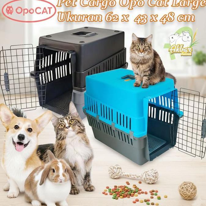 Ready Opo Cat - Pet cargo Large Kandang Kucing hewan Pet carrier termasuk Tray ukuran Jumbo voyager 