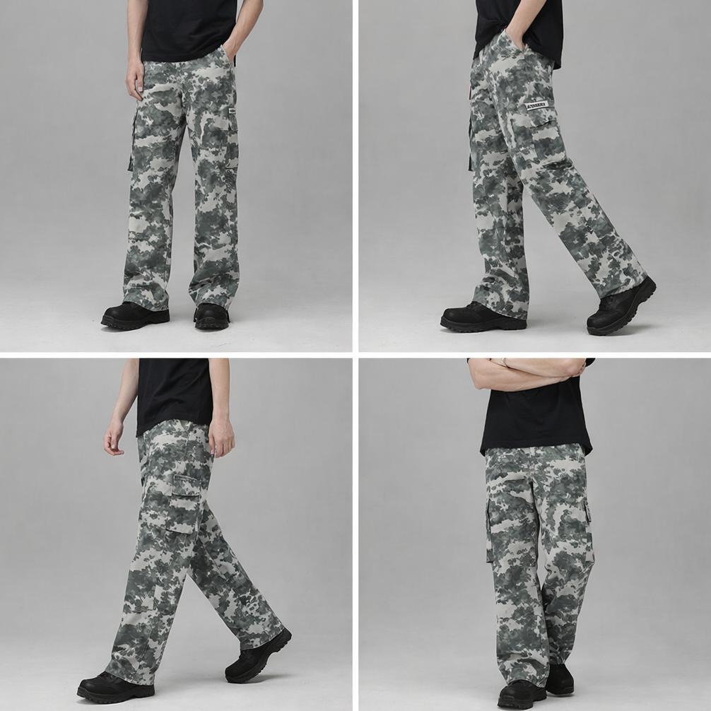 CUCI GUDANG Celana cargo pria hijau panjang Korean style baggy pants straight cut gombrong unisex ca