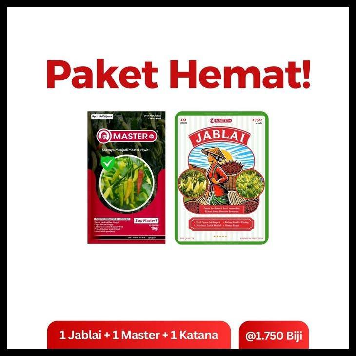 Promo / 1 Master 1 Jablai Bibit Benih Cabe Rawit Setan