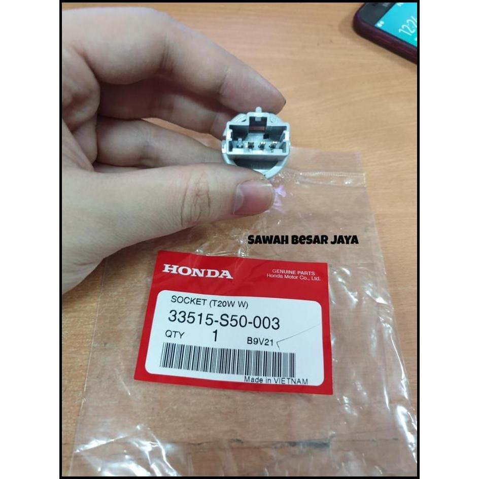 DISKON SOCKET SOKET FITTING T20 BOHLAM LAMPU REM BELAKANG STOP LAMP HONDA CITY Z 1999 2000 2001 2002
