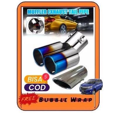 Mufler Knalpot Tailpipe 2 Lobang Muffler Ujung Pipa Knalpot Mobil Racing Slincer