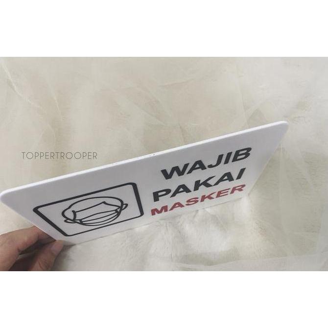 Sign Papan Wajib Gunakan Masker | Sign Kawasan Wajib Masker